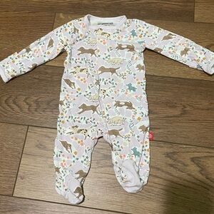 Magnetic Me Horse and Floral Print Footie